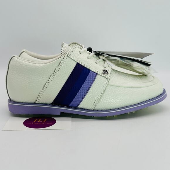 G/Fore Womens Gallivanter Grosgrain Waterproof Golf Shoes Snow/Amethyst Size 6.5
